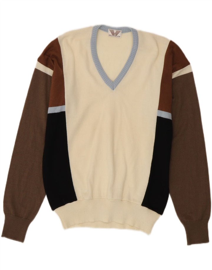Ανδρικό πουλόβερ με λαιμόκοψη VINTAGE IT 50 μεσαίου χρώματος πολύχρωμο