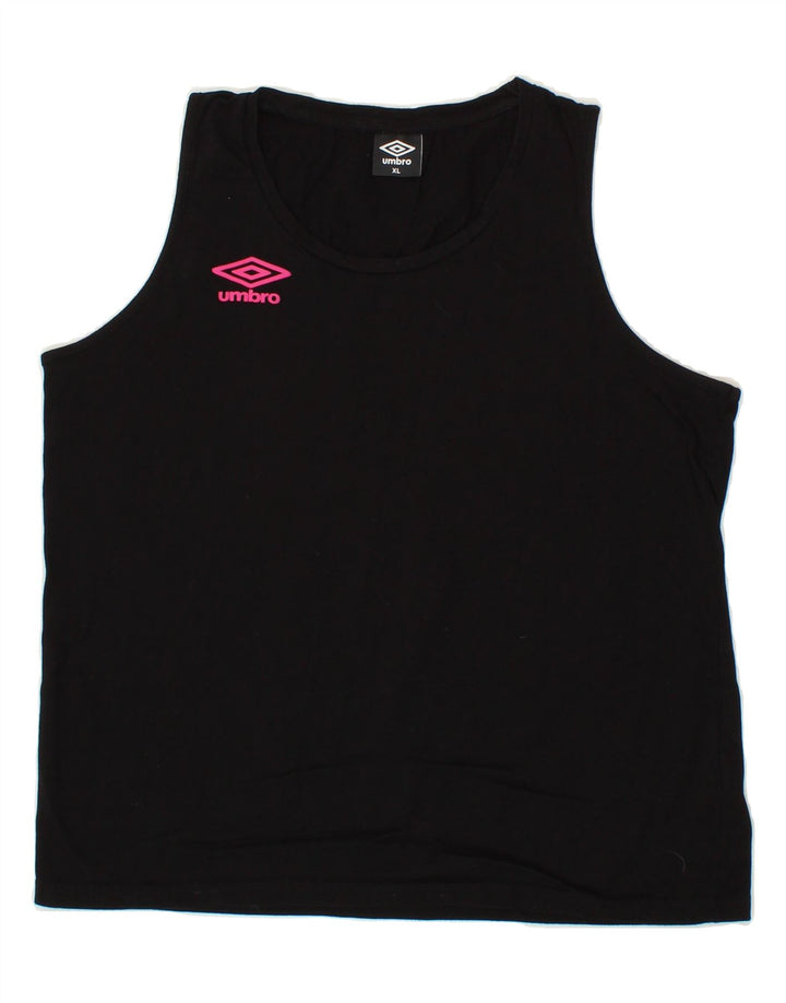 UMBRO Womens Vest Top UK 18 XL Black Cotton Vintage Umbro and Second-Hand Umbro from Messina Hembry 