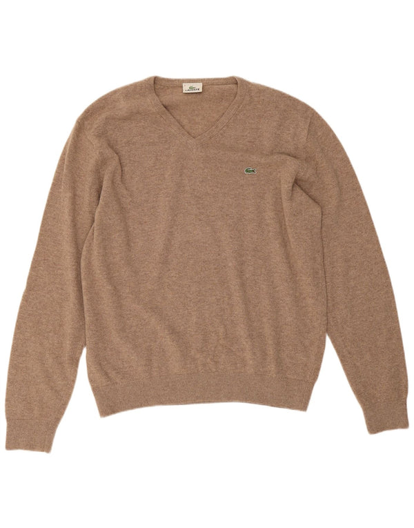 Ανδρικό πουλόβερ Lacoste με λαιμόκοψη, μέγεθος 6 XL μαλλί