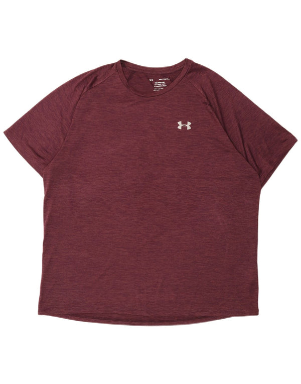 Ανδρικό μπλουζάκι Under Armour Heat Gear Top 2XL καφέ από πολυεστέρα