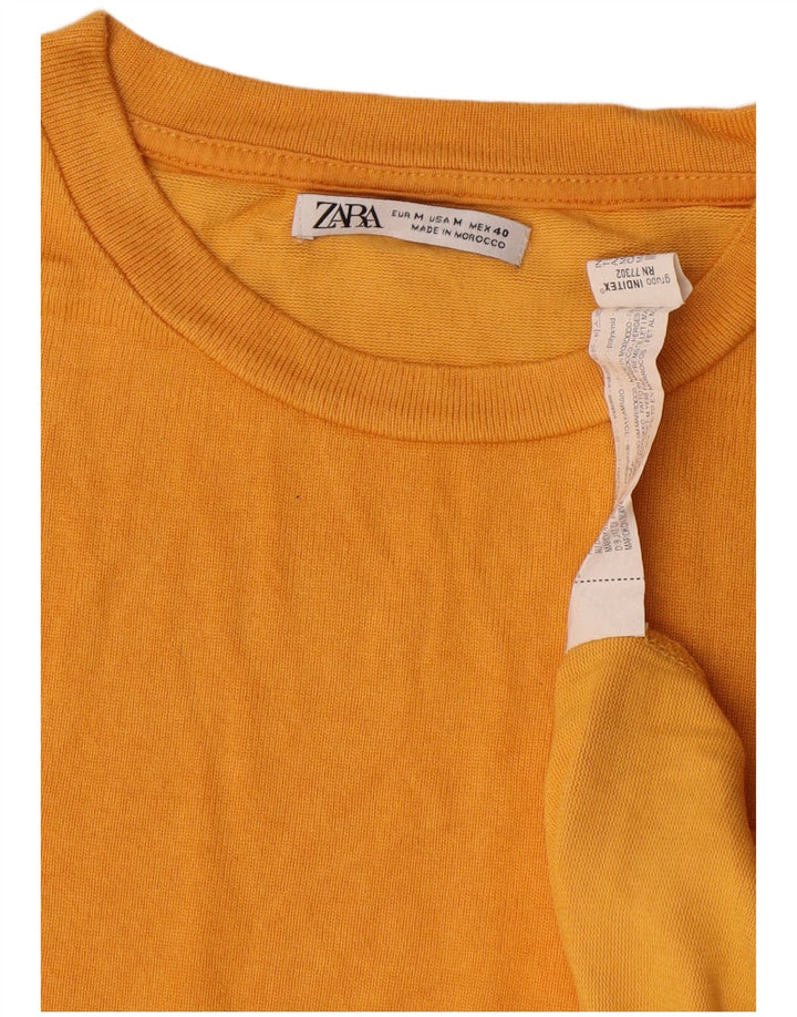 Ανδρικό T-Shirt Zara Τοπ μεσαία κίτρινη βισκόζη