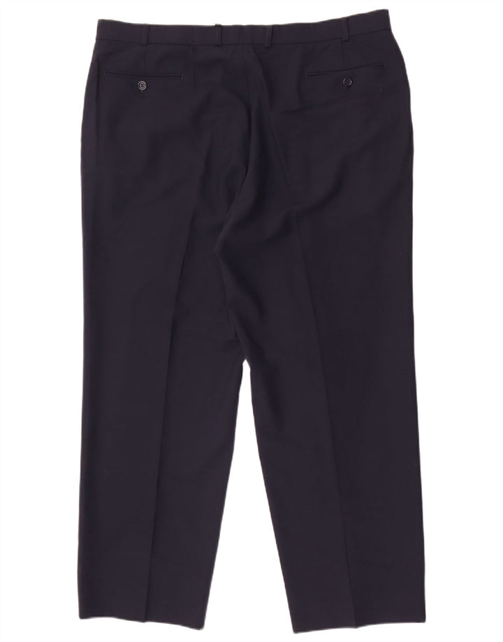 Ανδρικό κωνικό παντελόνι Marks & Spencer W40 L29 Navy Blue Polyester