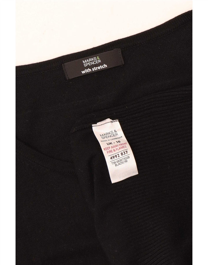 Marks & Spencer Γυναικεία ζακέτα πουλόβερ UK 16 μεγάλη μαύρη βισκόζη