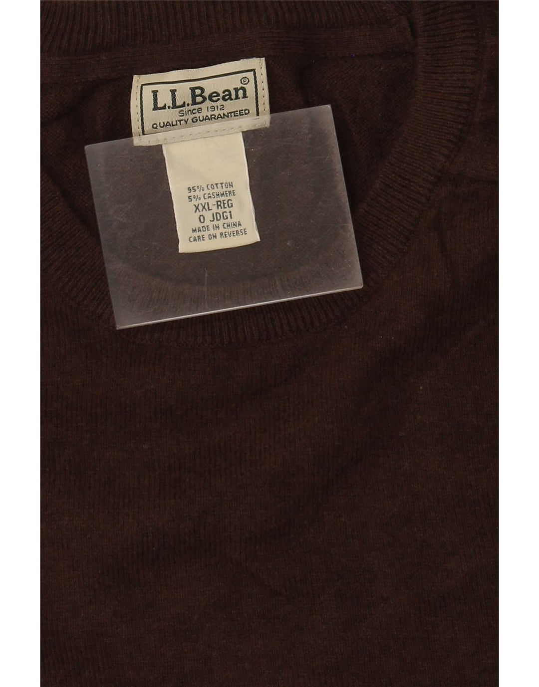Ανδρικό πουλόβερ L.L.Bean Crew Neck Jumper 2XL Καφέ Βαμβακερό