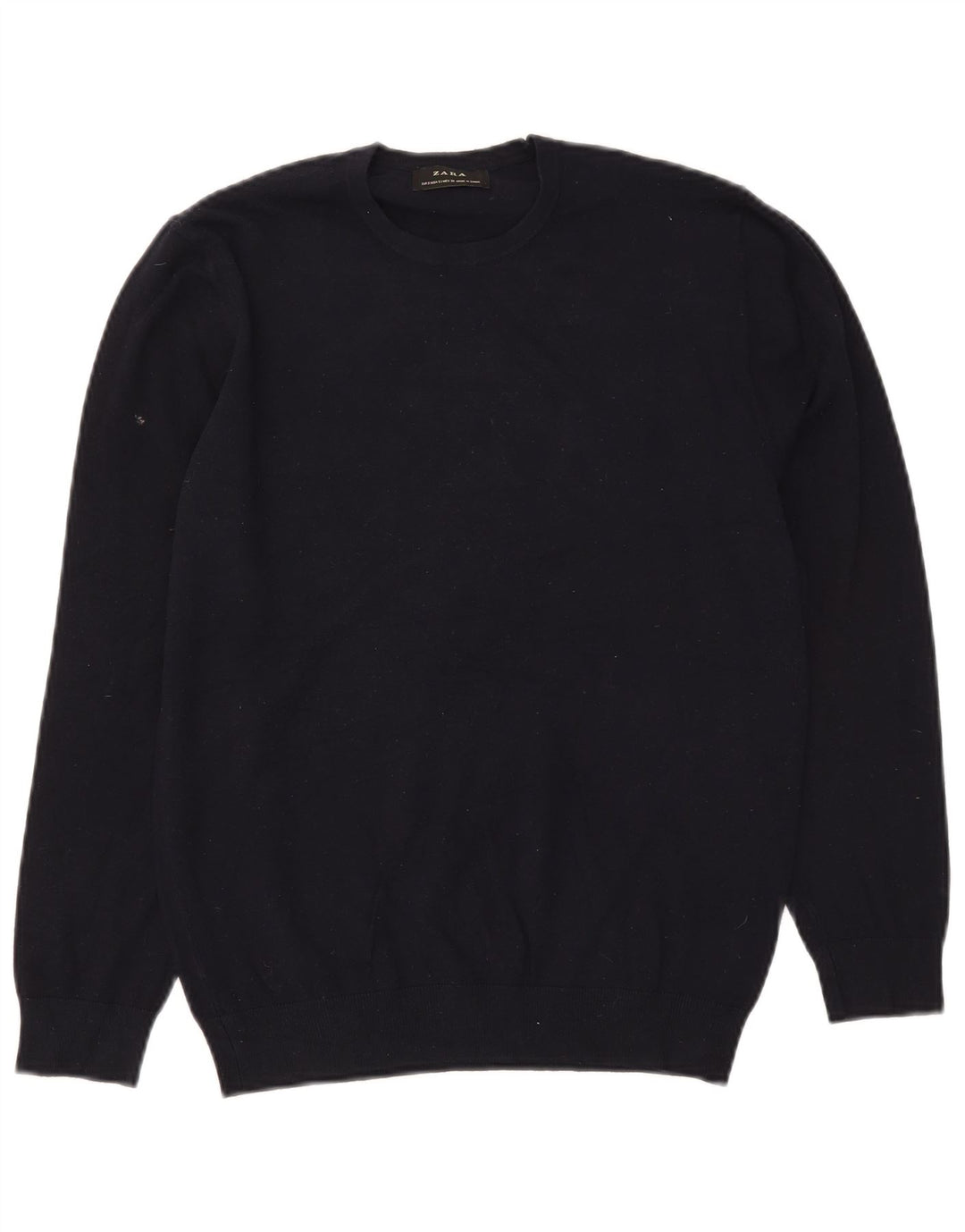 Ανδρικό πουλόβερ Zara Crew Neck Jumper Small Navy Blue
