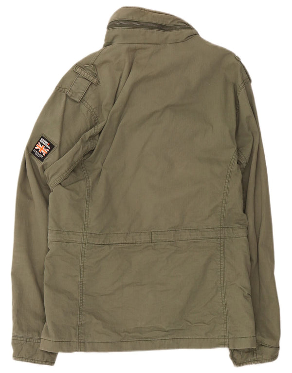 Ανδρικό Military Jacket Superdry Hooded UK 38 Medium Khaki Cotton