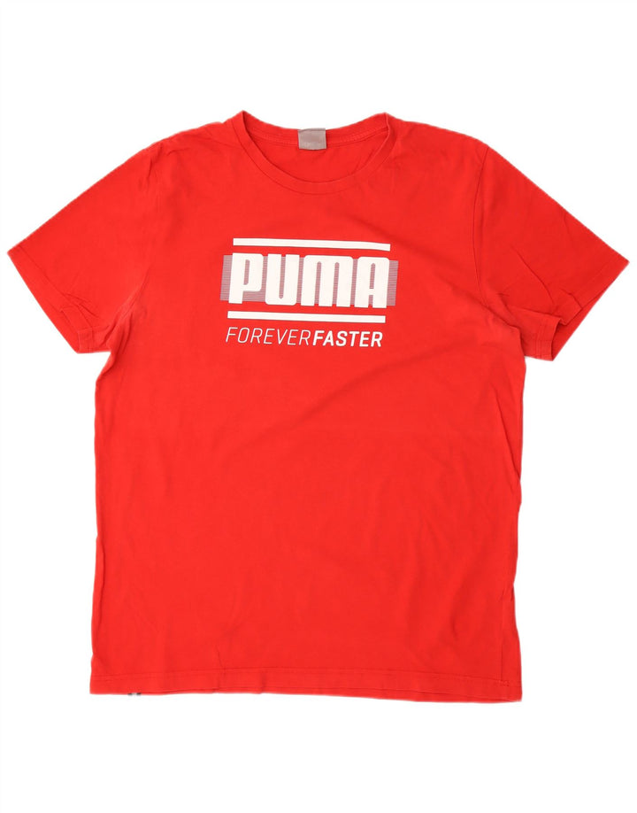 Ανδρικό γραφικό T-Shirt Puma Top μεγάλο κόκκινο βαμβακερό