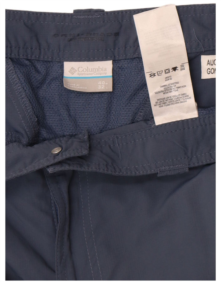 Ανδρικό παντελόνι πεζοπορίας Cargo Columbia W40 L32 Blue Nylon