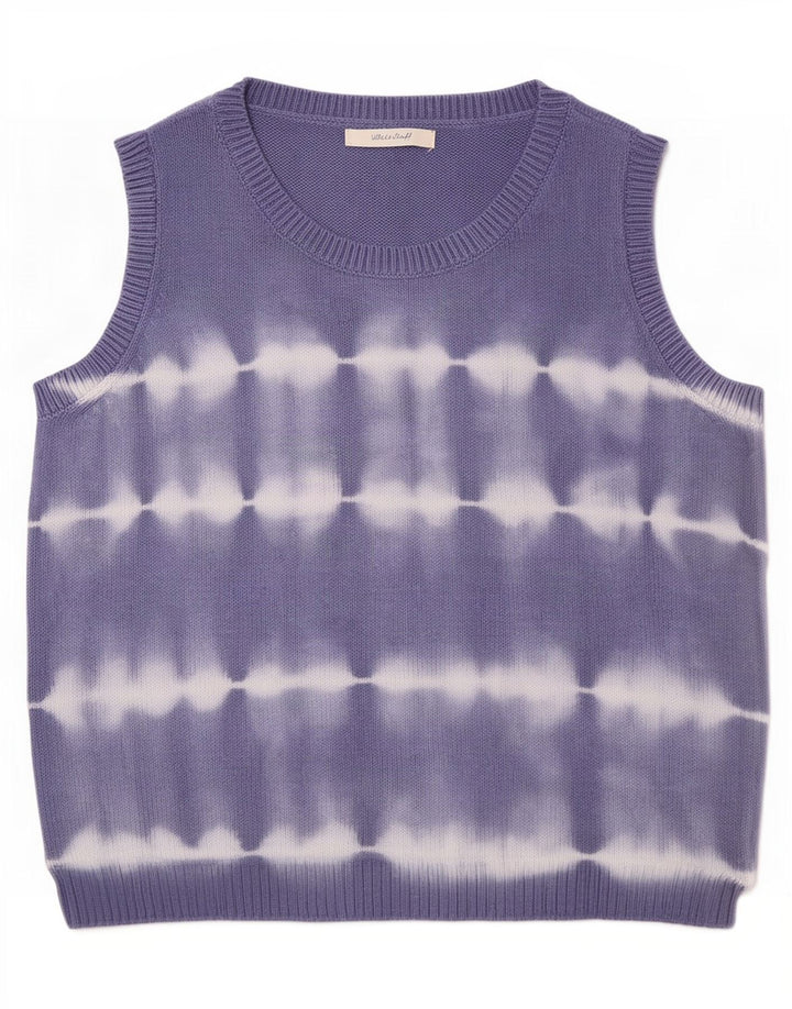 White Stuff Γυναικείο γιλέκο Tank Top UK 10 Small Blue Tie Dye Cotton