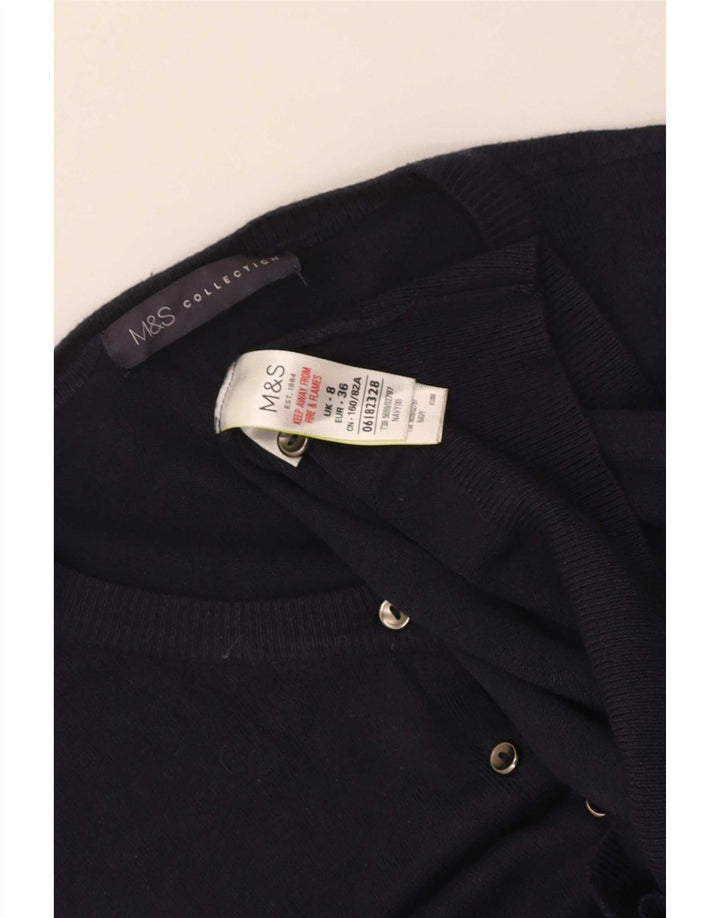 Marks & Spencer Γυναικεία ζακέτα πουλόβερ UK 8 Small Navy Blue Viscose