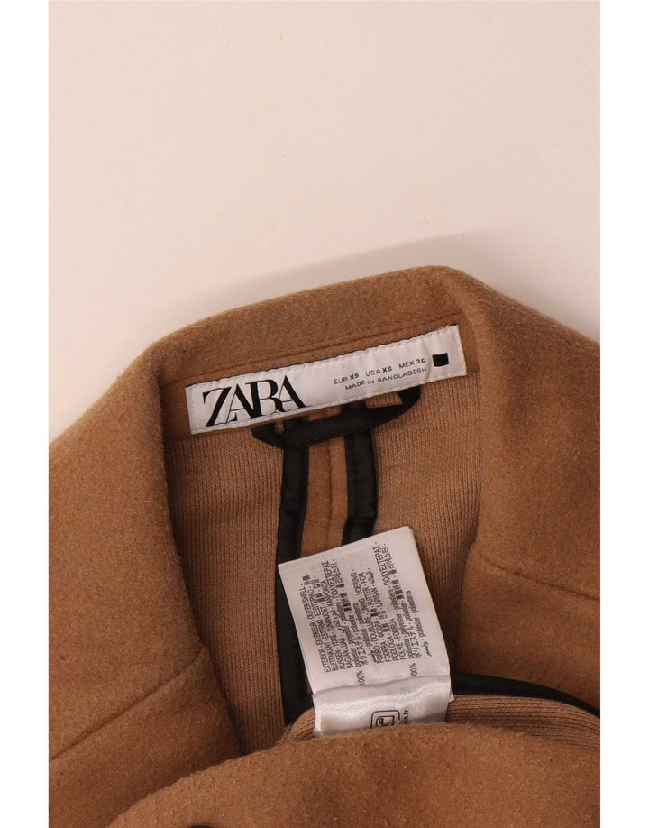 Zara Ανδρικό Πανωφόρι Oversized UK 34 XS Beige Polyester