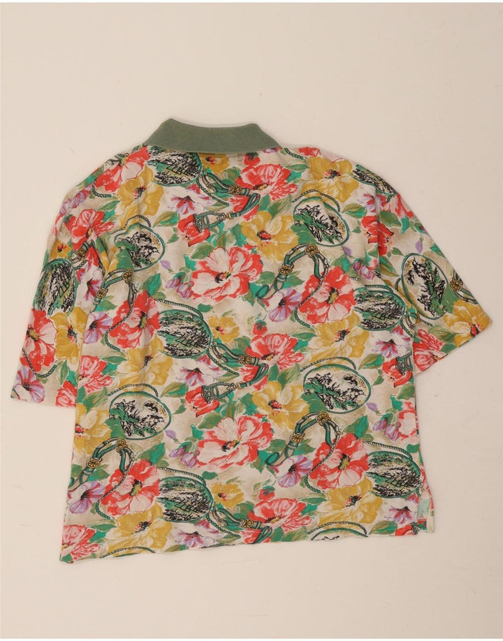 Vintage Ανδρικό Πόλο Μπλουζάκι Μεγάλο Πολύχρωμο Floral