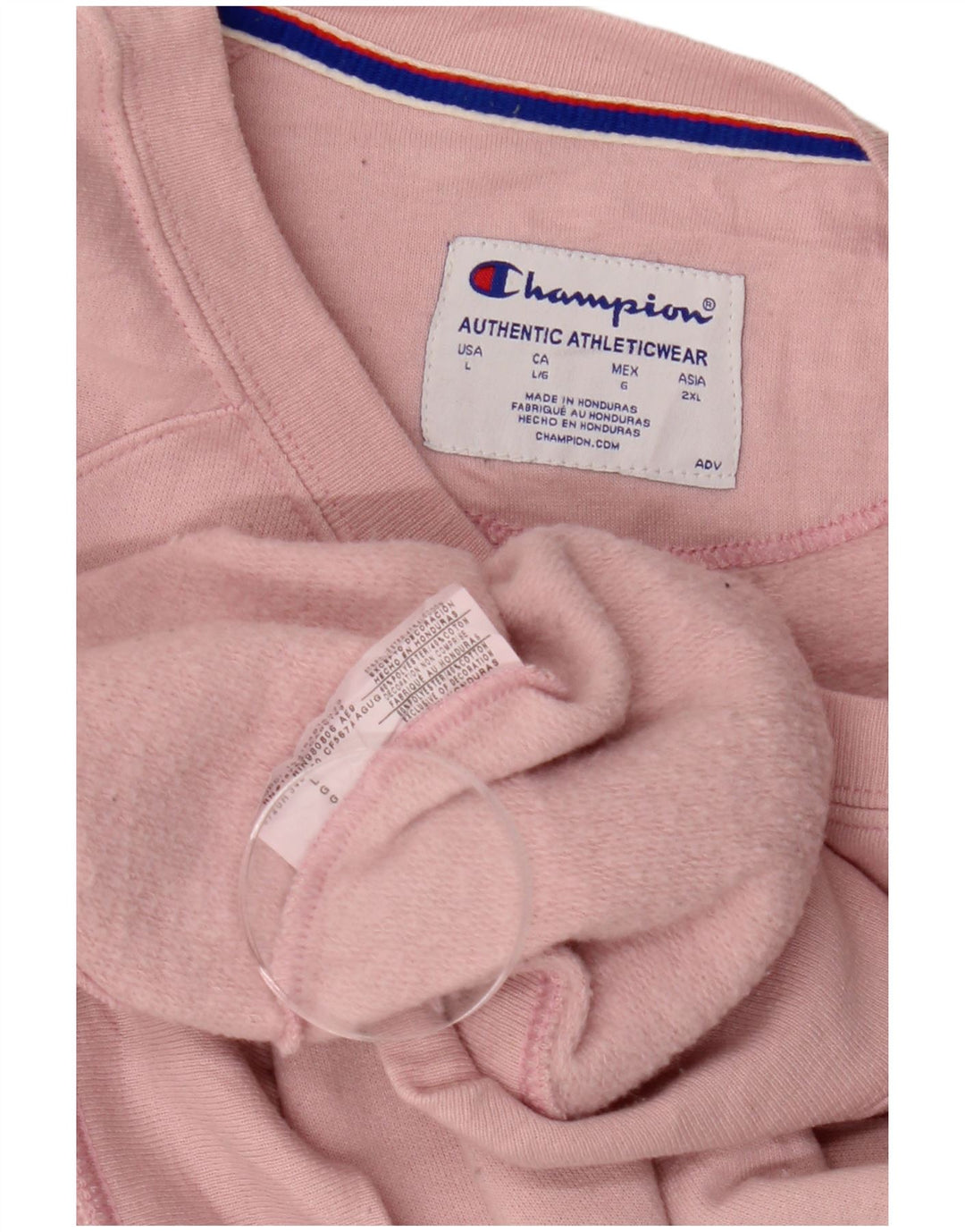 CHAMPION Γυναικεία γραφικά φούτερ Jumper UK 16 Large Pink Polyester
