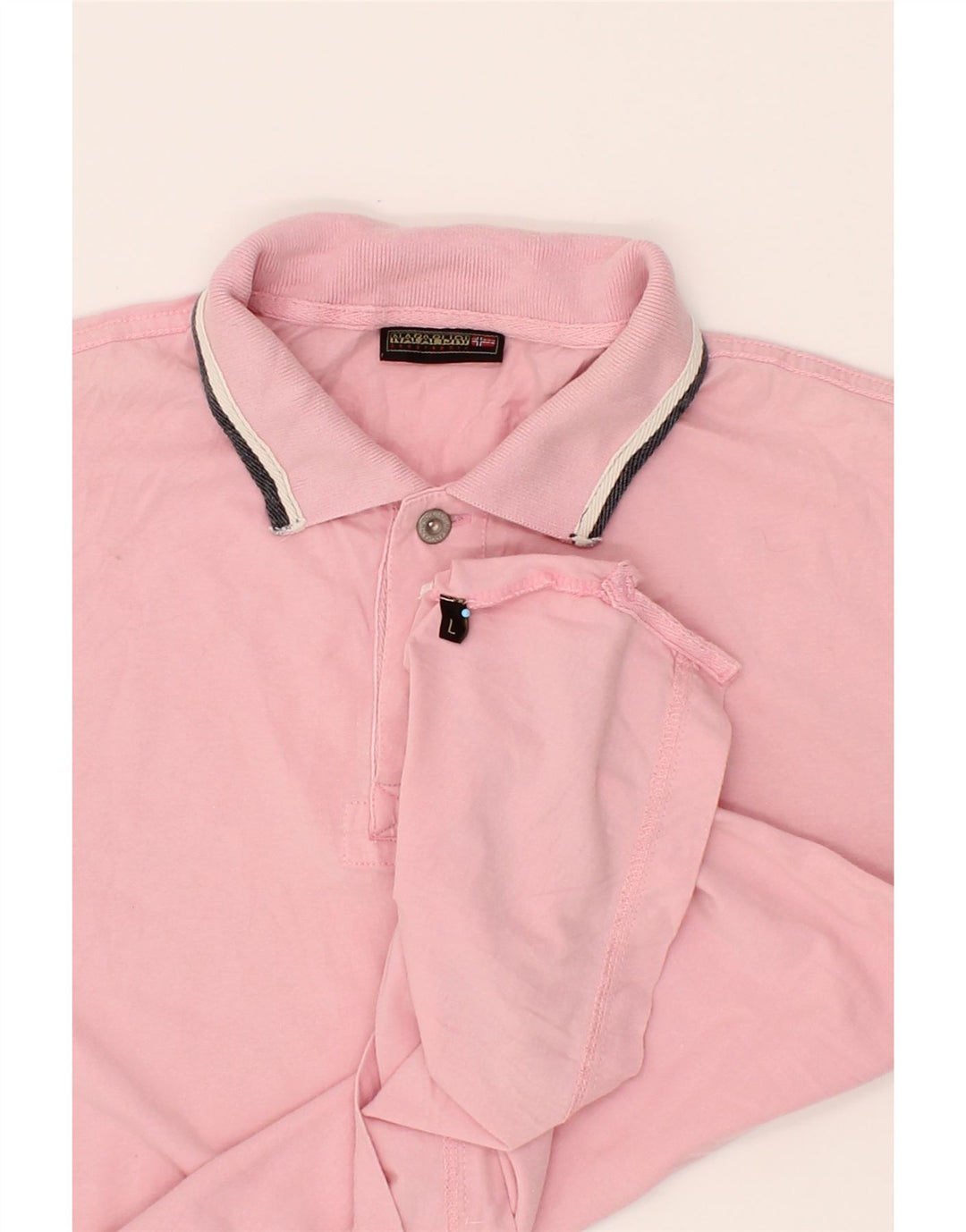 NAPAPIJRI Mens Polo Shirt Large Pink Vintage Napapijri and Second-Hand Napapijri from Messina Hembry 