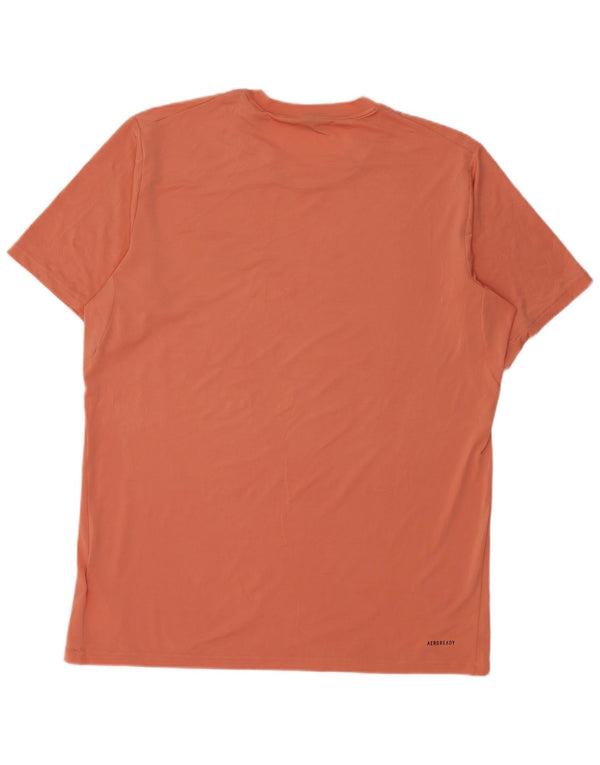 Adidas Ανδρικό T-Shirt Aeroready Top Large Pink Polyester