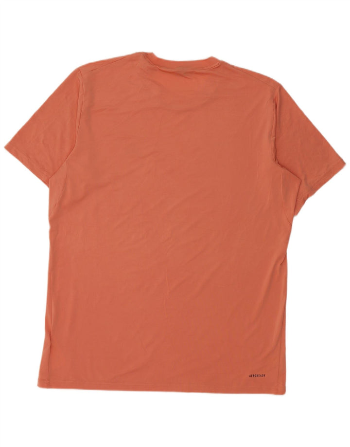 Adidas Ανδρικό T-Shirt Aeroready Top Large Pink Polyester