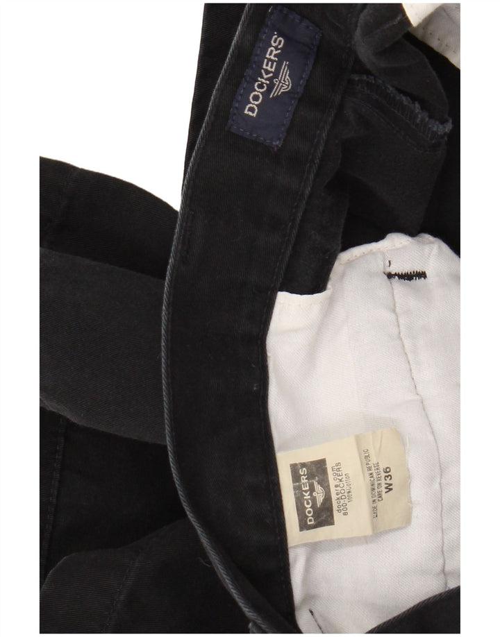 DOCKERS Ανδρικό σορτς Chino με καρφίτσα W36 μεγάλο μαύρο βαμβακερό