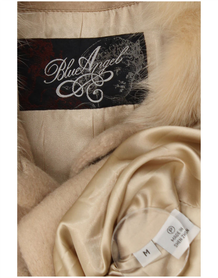 Vintage Γυναικείο Πανωφόρι UK 14 Medium Beige Cashmere