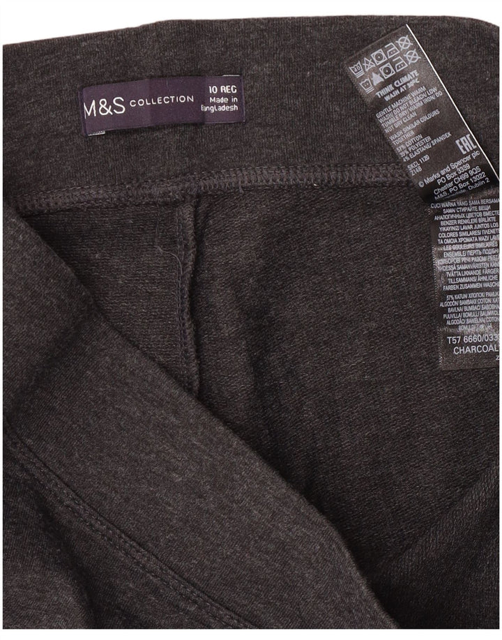 Marks & Spencer Γυναικεία φόρμα παντελόνια UK 10 Small Grey Cotton