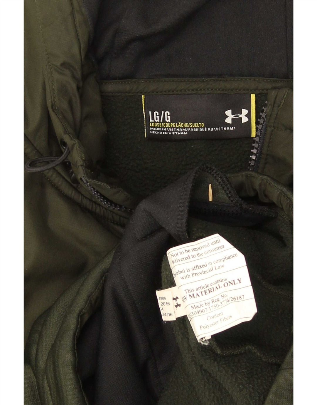 Under Armour Ανδρική φόρμα πουλόβερ με κουκούλα Parka Top Jacket Large Green