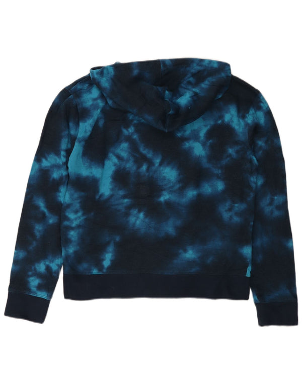 CHAMPION Γυναικεία Hoodie Jumper UK 14 Medium Navy Blue Tie Dye