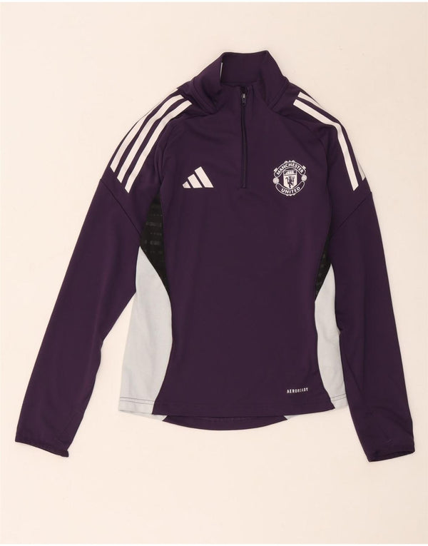 Adidas Girls Manchester United Graphic Top Μακρυμάνικο 11-12 ετών Μωβ