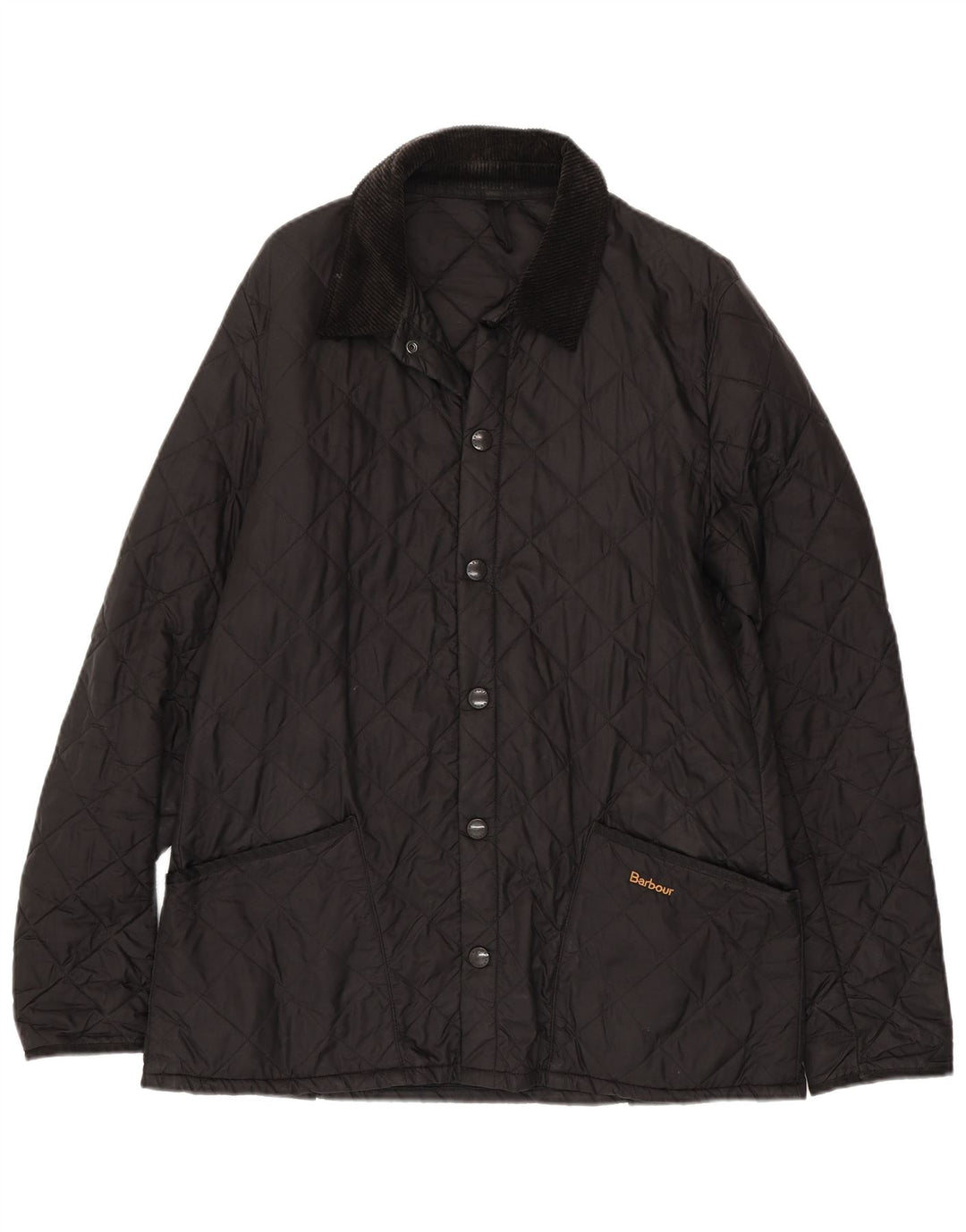 BARBOUR Mens Quilted Jacket UK 38 Medium Black Polyester
