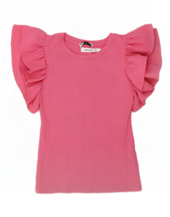 Zara Γυναικεία Μπλούζα Τοπ UK 10 Small Pink Polyester