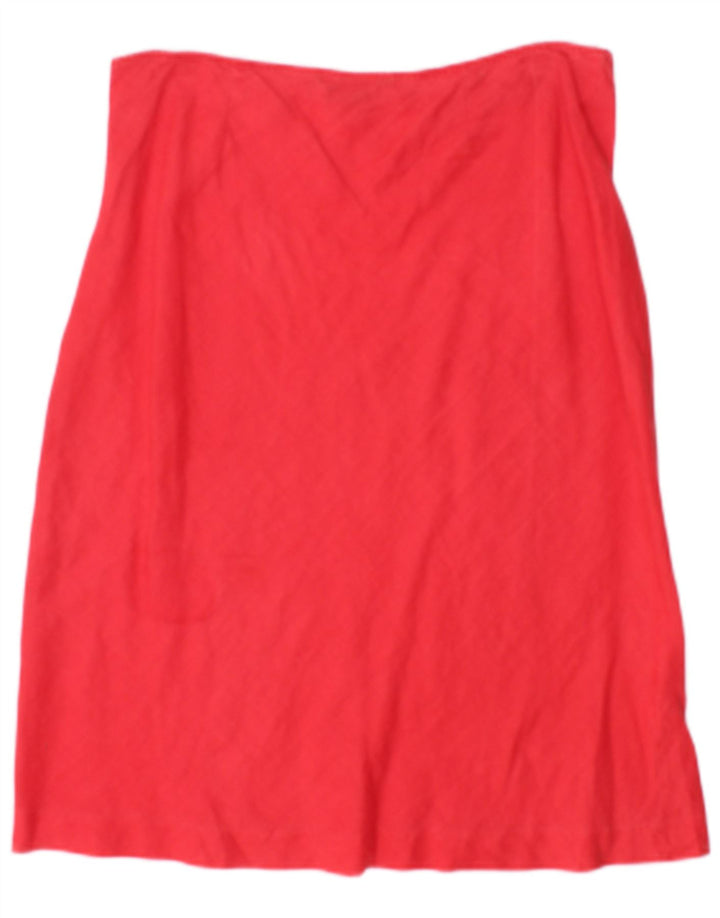 Zara Γυναικεία φούστα A-Line Medium W28 Red Ramie