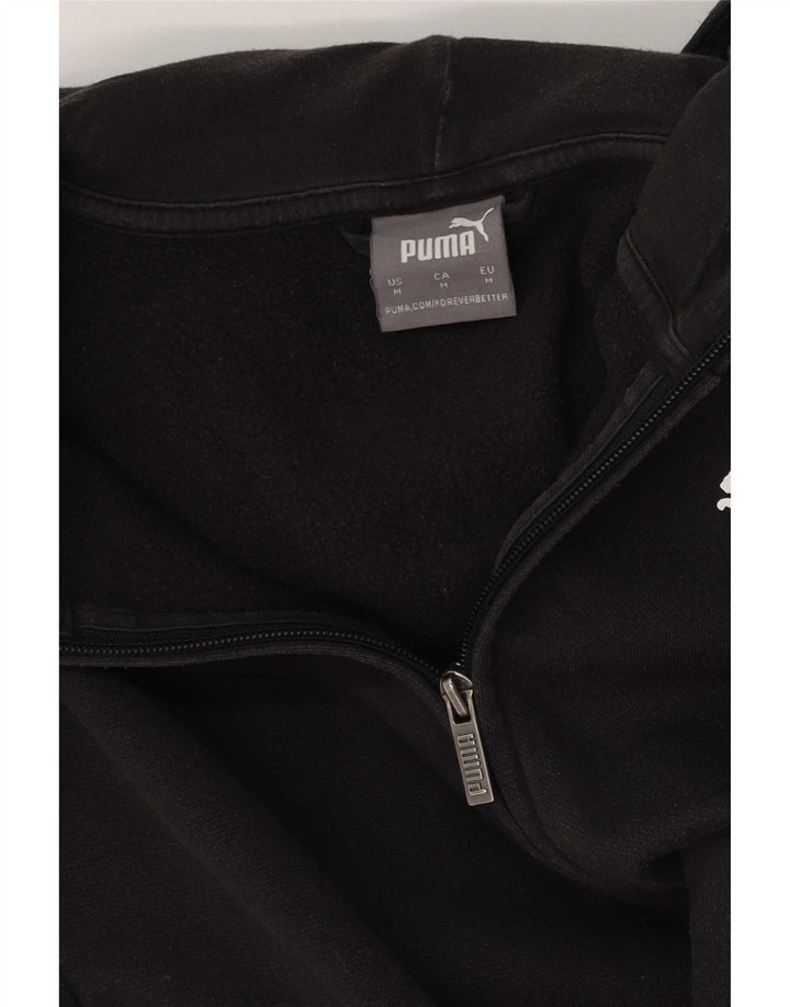 Γυναικείο πουλόβερ με κουκούλα με φερμουάρ Puma UK 14 μεσαίο μαύρο