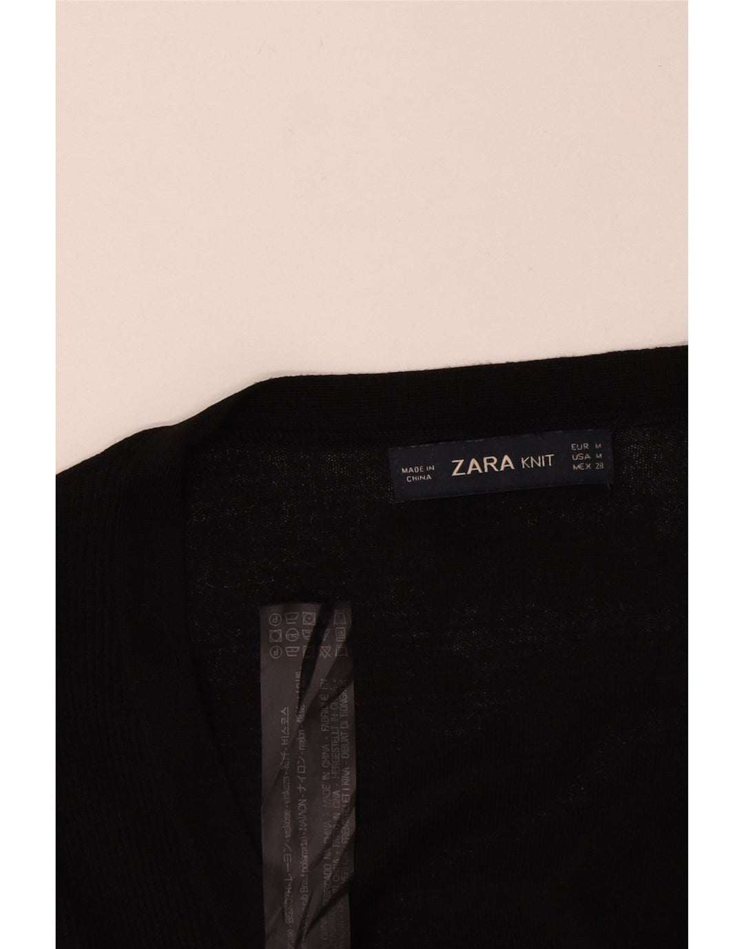 Zara Γυναικείο πουλόβερ UK 12 Medium Black Viscose