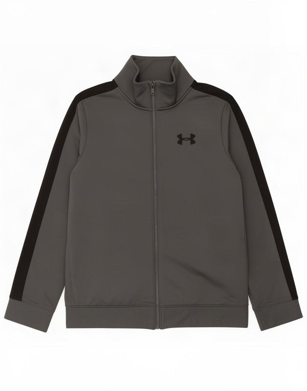 Under Armour Boys αθλητική φόρμα Top Jacket 11-12 Years Large Grey Colourblock