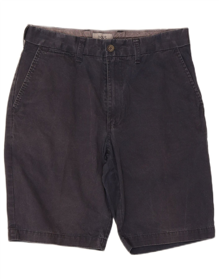 Ανδρικό σορτς Chino Marks & Spencer W30 Βαμβακερό μεσαίο Navy Blue