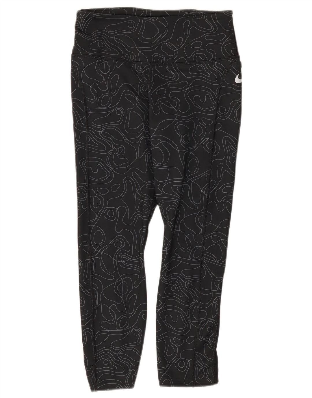 Γυναικεία κολάν Nike Dri Fit Capri UK 8 Small Black Geometric