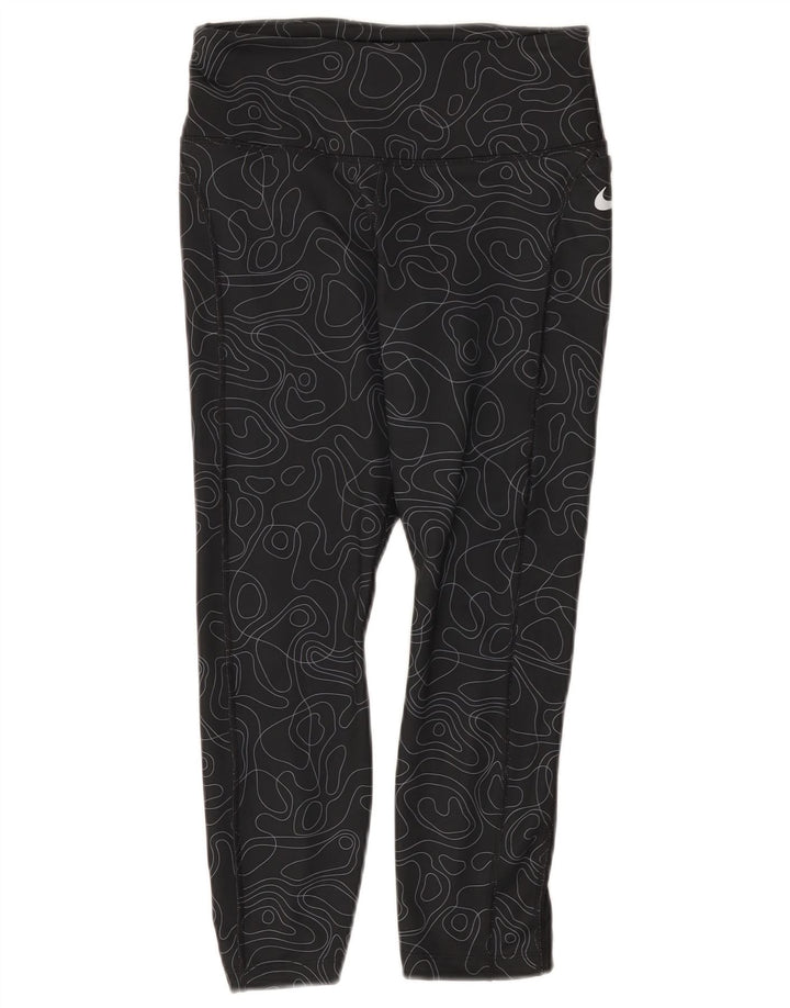 Γυναικεία κολάν Nike Dri Fit Capri UK 8 Small Black Geometric