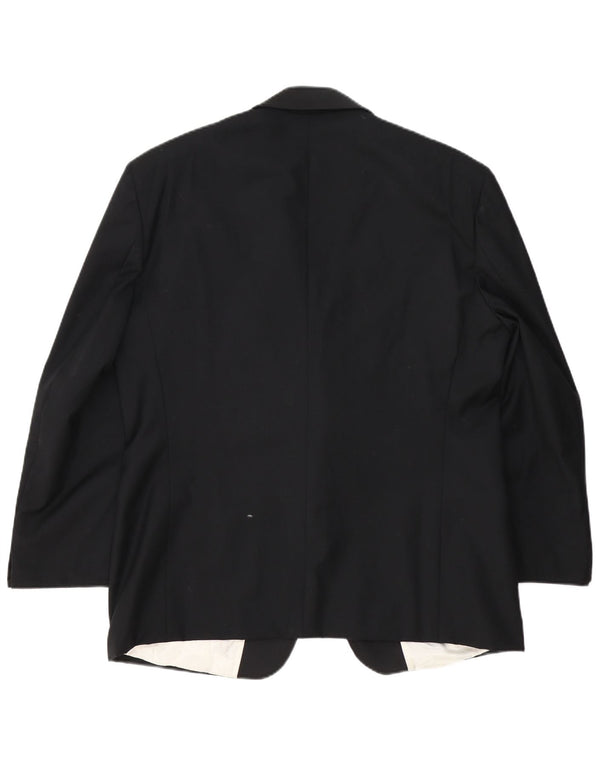 Cacharel Ανδρικό Μπουφάν 1 Κουμπί Blazer IT 56 3XL Μαύρο Μάλλινο