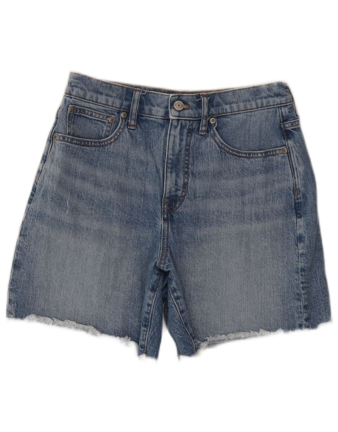 J. CREW Γυναικείο ψηλόμεσο τζιν σορτς W27 Μικρό μπλε βαμβακερό