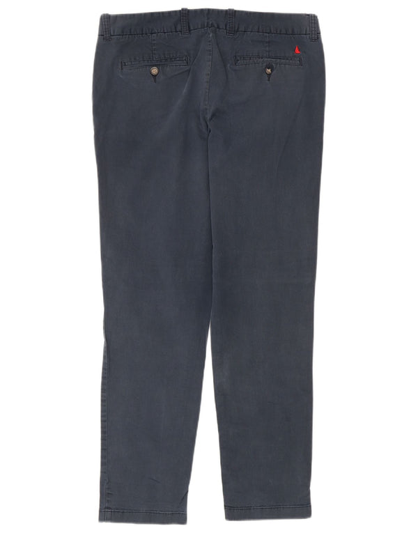 Musto Γυναικείο Slim παντελόνι Chino UK 12 Medium W32 L29 Navy Blue Cotton