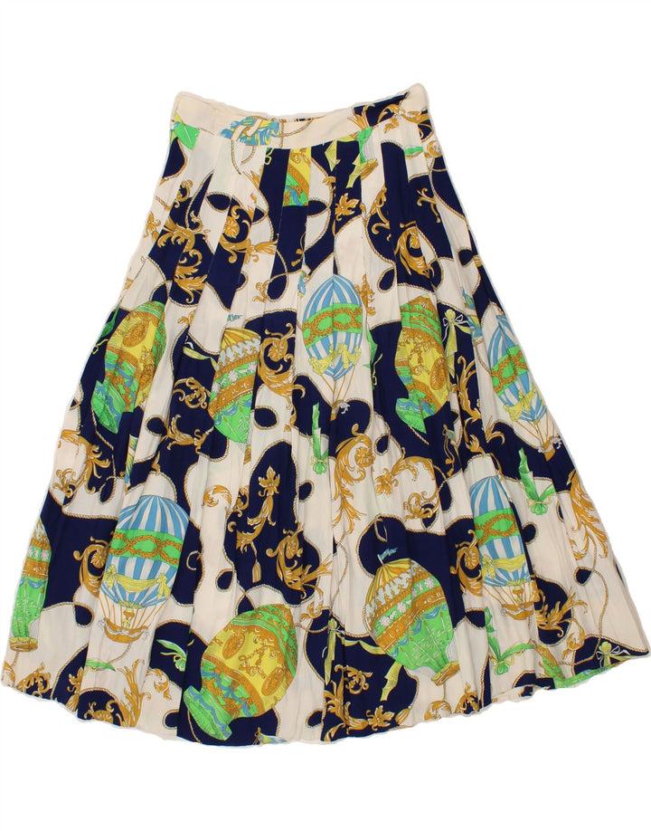 VINTAGE Womens Pleated A-Line Skirt W28 Medium  Multicoloured Vintage Vintage and Second-Hand Vintage from Messina Hembry 