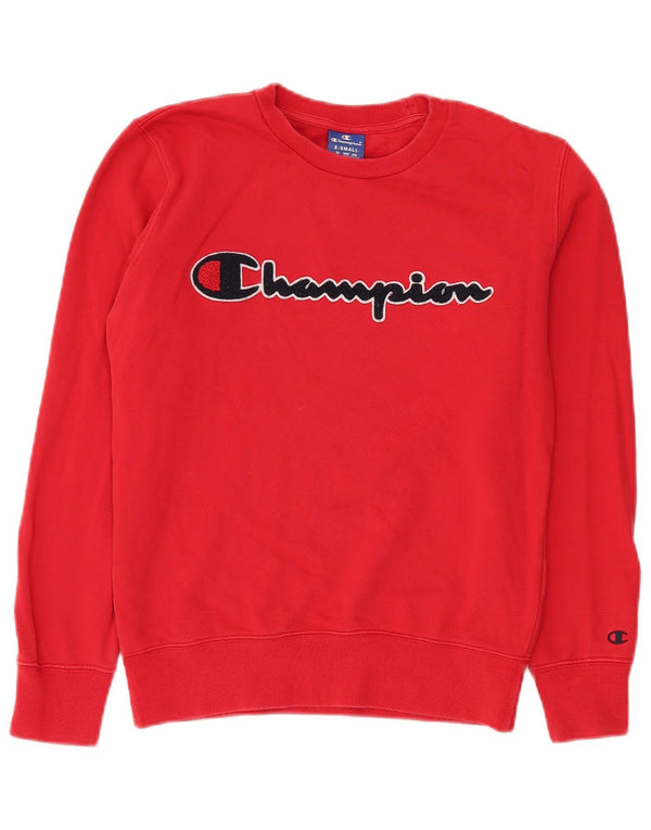 Champion Γυναικείο Γραφικό Φούτερ Jumper UK 6 XS Red Cotton