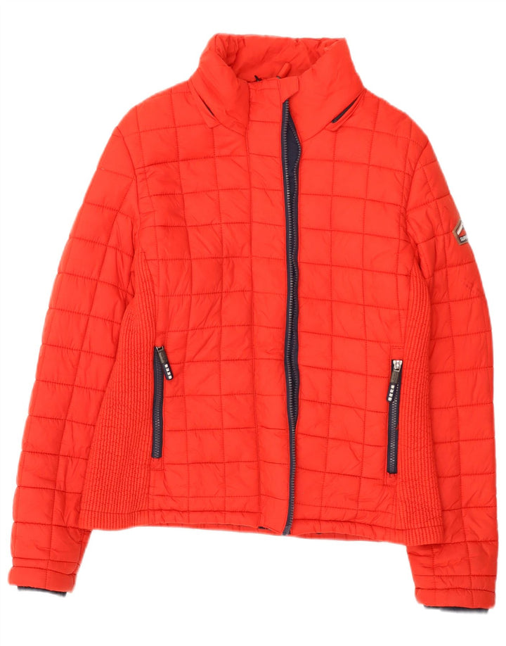 Superdry γυναικείο μπουφάν με επένδυση UK 14 μεγάλο κόκκινο νάιλον