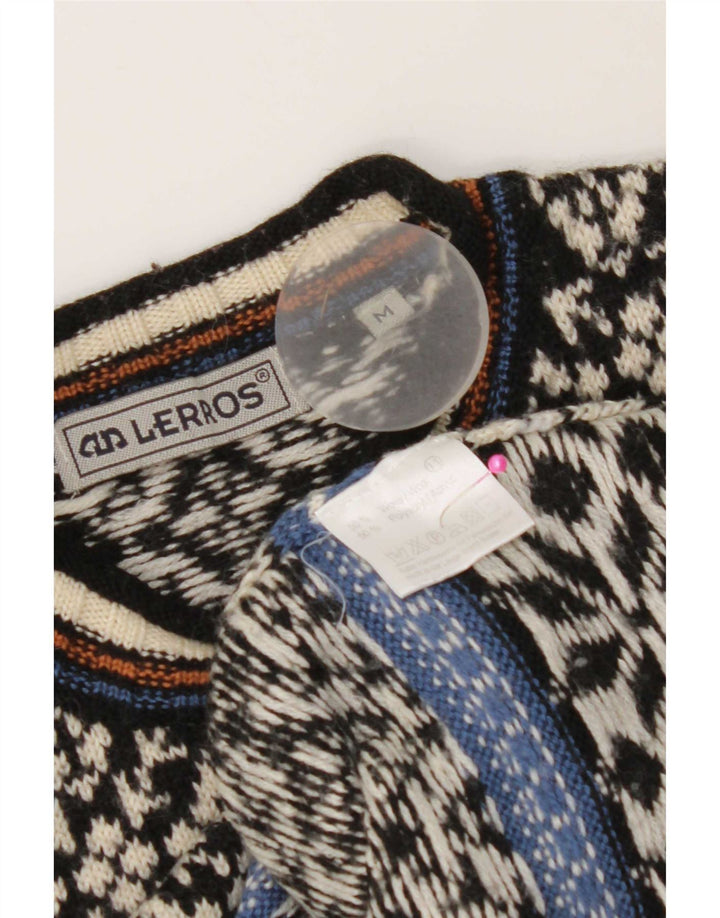 Ανδρικό πουλόβερ Lerros Crew Neck Jumper Medium Black Fair Isle Wool