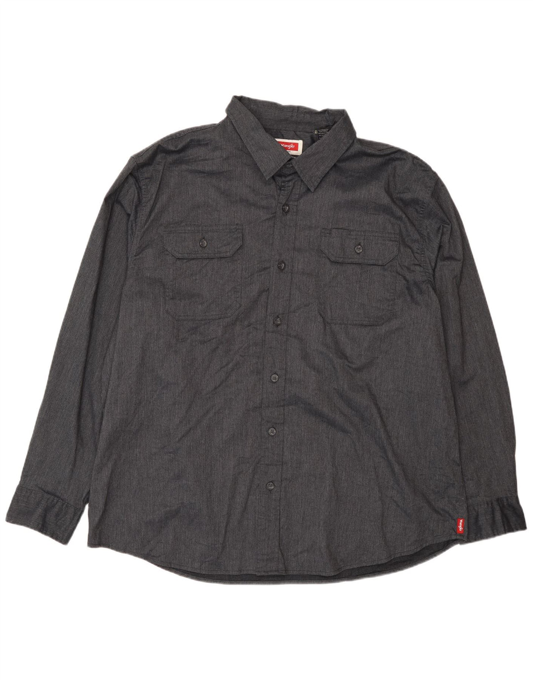 Ανδρικό πουκάμισο Wrangler 2XL Γκρι βαμβακερό