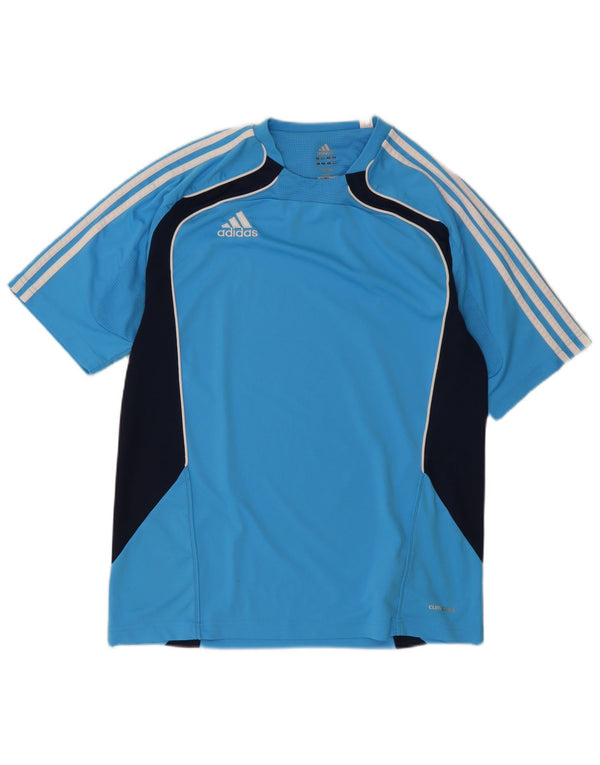 Ανδρικό T-Shirt Adidas Climacool Top UK 42/44 Large Blue Colorblock Πολυεστέρας