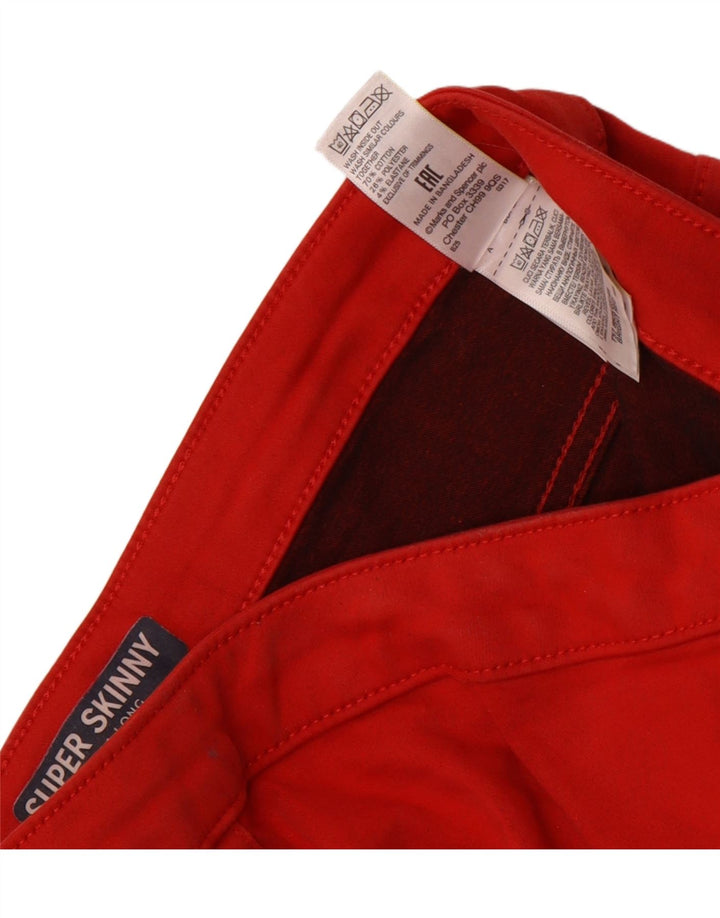 Marks & Spencer Γυναικείο Casual Παντελόνι UK 14 Medium W30 L31 Red