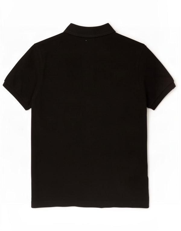 Hugo Boss Mens Slim Fit Polo Shirt Large Black Colourblock Cotton