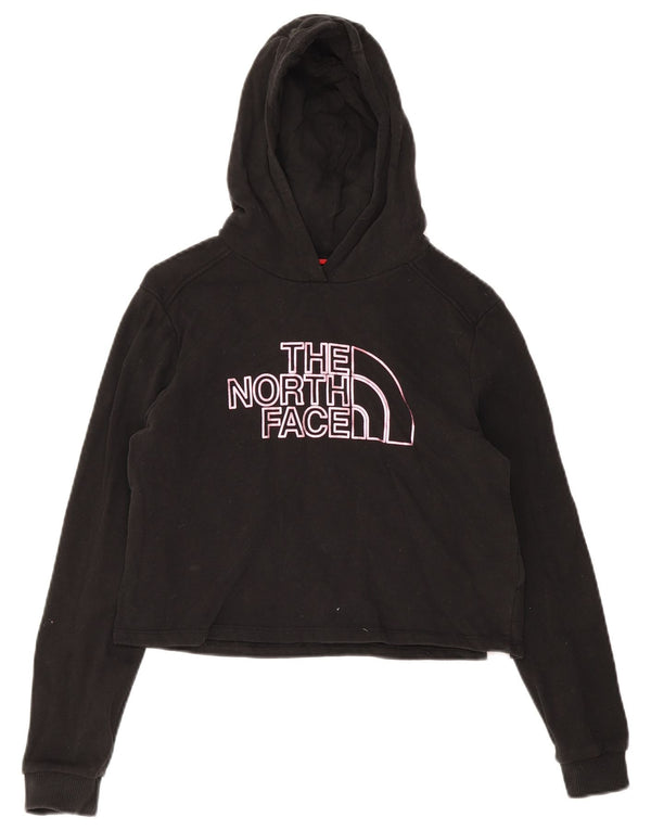 The North Face Girls Graphic Crop Hoodie Jumper 11-12 Years Large Black