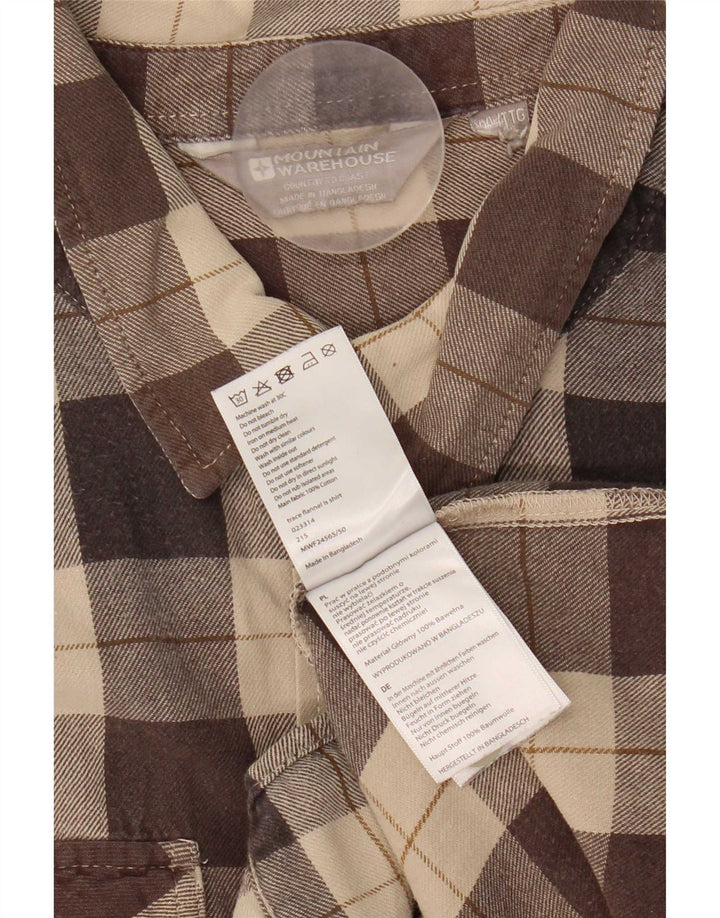 Ανδρικό φανελένιο πουκάμισο Mountain Warehouse 2XL Καφέ βαμβακερό καρό
