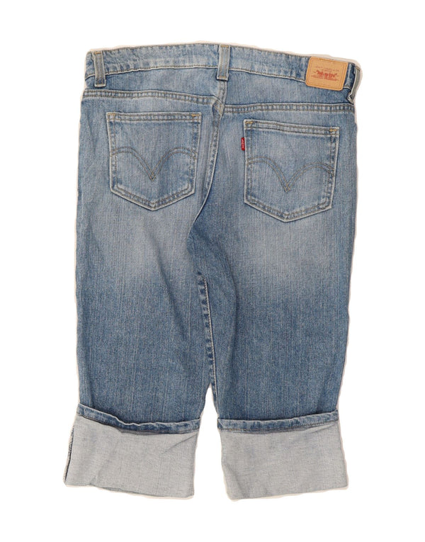 LEVI'S Womens 518 Super Low Straight Capri Jeans US 7 Medium W32 L16 Blue