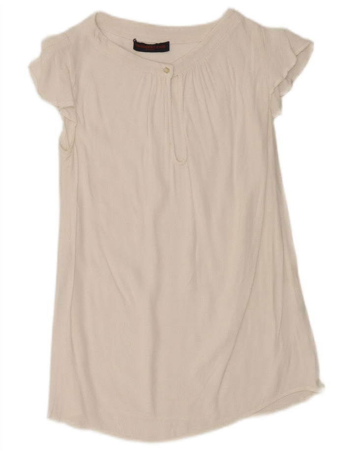 Trussardi Jeans Γυναικεία Longline Μπλούζα Top IT 38 XS Λευκό